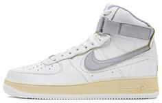 Белые двухслойные высокие кроссовки Nike Air Force 1