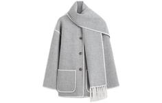 Тотемное женское пальто, цвет light heather gray Toteme