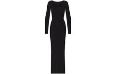 женское платье с длинными рукавами, цвет onyx black/onyx Skims