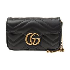 Супермини-сумка Gucci GG Marmont Matelasse, черная