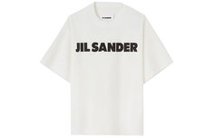 Футболка с круглым вырезом и логотипом Jil Sander, белый