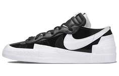 Черная лакированная кожа Sacai x Nike Blazer Low