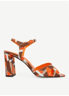 Оранжевые женские туфли на высоком каблуке Yargıcı