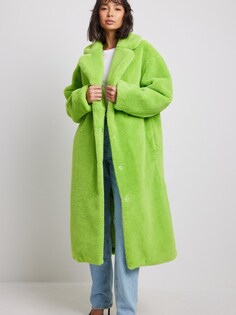 Зимнее пальто NA-KD, зеленый