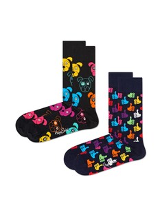 Носки Happy Socks 2-Pack Dog 1, черный