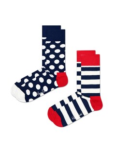 Носки Happy Socks 2-Pack Big Dot 1, темно-синий