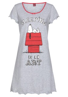 Ночная рубашка PEANUTS Snoopy, пестрый серый