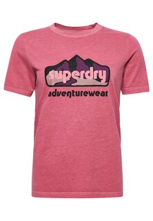 Рубашка Superdry, малина