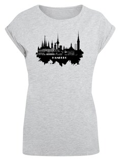 Рубашка F4NT4STIC Cities Collection - Hamburg skyline, серый