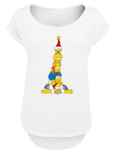 Рубашка F4NT4STIC The Simpsons Family Christmas Tree, белый