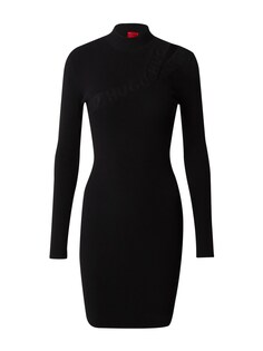 Вязанное платье HUGO Sliquet, черный
