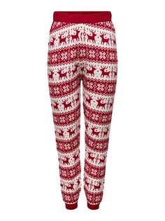 Зауженные пижамные брюки ONLY Xmas, карминно-красный