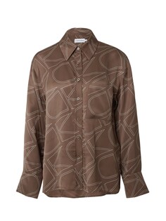Блузка Calvin Klein, коричневый