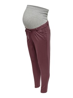 Узкие брюки со складками спереди Only Maternity, лиловый