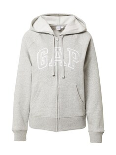 Толстовка на молнии GAP, пестрый серый