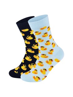 Носки Happy Socks 2-Pack Rubber Duck, фиолетовый
