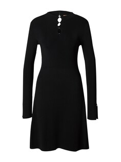 Вязанное платье BOSS Fuglia, черный