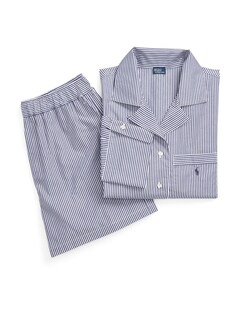 Пижама Polo Ralph Lauren Crop &amp; Boxer Set, синий