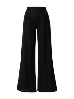 Широкие брюки со складками спереди Urban Classics, черный