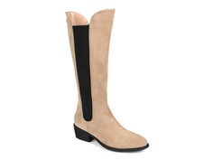 Очень широкие ботинки до голени Journee Collection Clessest, серо-коричневый/камень
