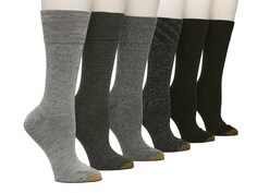 Носки мужские Gold Toe Cambridge, 6 пар, серый / черный