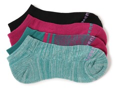 Носки Merrell в рубчик 4 шт, черный/ярко-розовый/светло-голубой