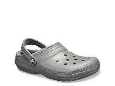 Тапочки-сабо мужские Crocs Classic на подкладке, серый