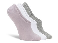 Комплект из 3 пар шелковых носков Lemon Perfection, пыльно-фиолетовый/белый/серый
