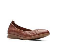 Кларкс Дженетт Изил Флэт Clarks, коньяк