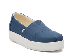 Слипоны Toms Alp на платформе без шнуровки, синий