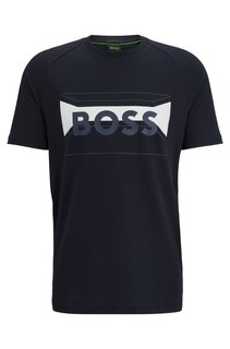 Футболка Boss Slim-fit In Stretch Piqué, темно-синий