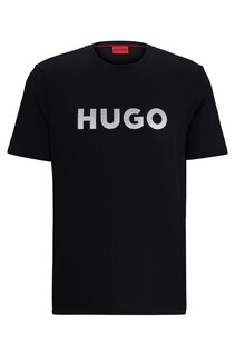 Футболка Hugo Cotton-jersey With 3d Logo, черный