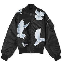 Куртка-бомбер 3.Paradis Freedom Doves MA-1, черный