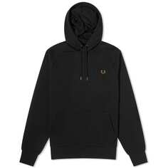 Толстовка Fred Perry с клетчатой ​​лентой, черный