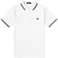 Рубашка-поло Fred Perry с двумя кончиками, белый