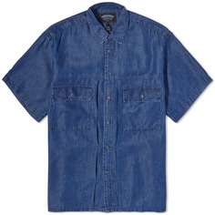 Джинсовая рубашка с короткими рукавами FrizmWORKS, синий