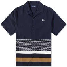 Рубашка для отдыха с вязаными вставками Fred Perry