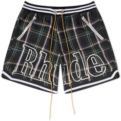 Фланелевые шорты Rhude с логотипом, мультиколор