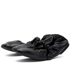 Резинка-балерина с квадратным носком Ganni, черный