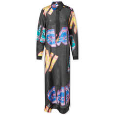 Платье-рубашка Ganni из прозрачной вуали