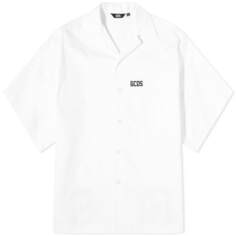 Рубашка для боулинга с логотипом GCDS, белый