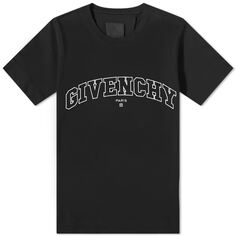 Футболка с вышитым логотипом Givenchy College, черный