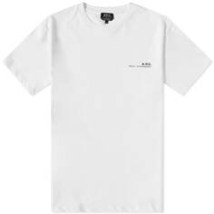 A.P.C. Товар: футболка с логотипом, белый