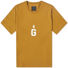 Футболка с логотипом Givenchy 4G спереди и сзади, бронза