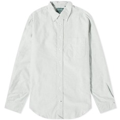 Gitman Vintage Рубашка Оксфорд на пуговицах с кистью, зеленый