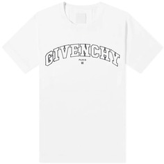 Футболка с вышитым логотипом Givenchy College, белый/черный