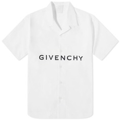 Гавайская рубашка с логотипом Givenchy, белый/черный