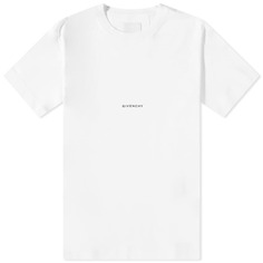 Футболка с мелким текстовым логотипом Givenchy, белый