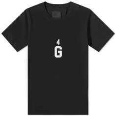 Футболка с логотипом Givenchy 4G спереди и сзади, черный