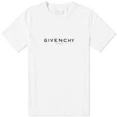 Футболка с обратным логотипом Givenchy Paris, белый